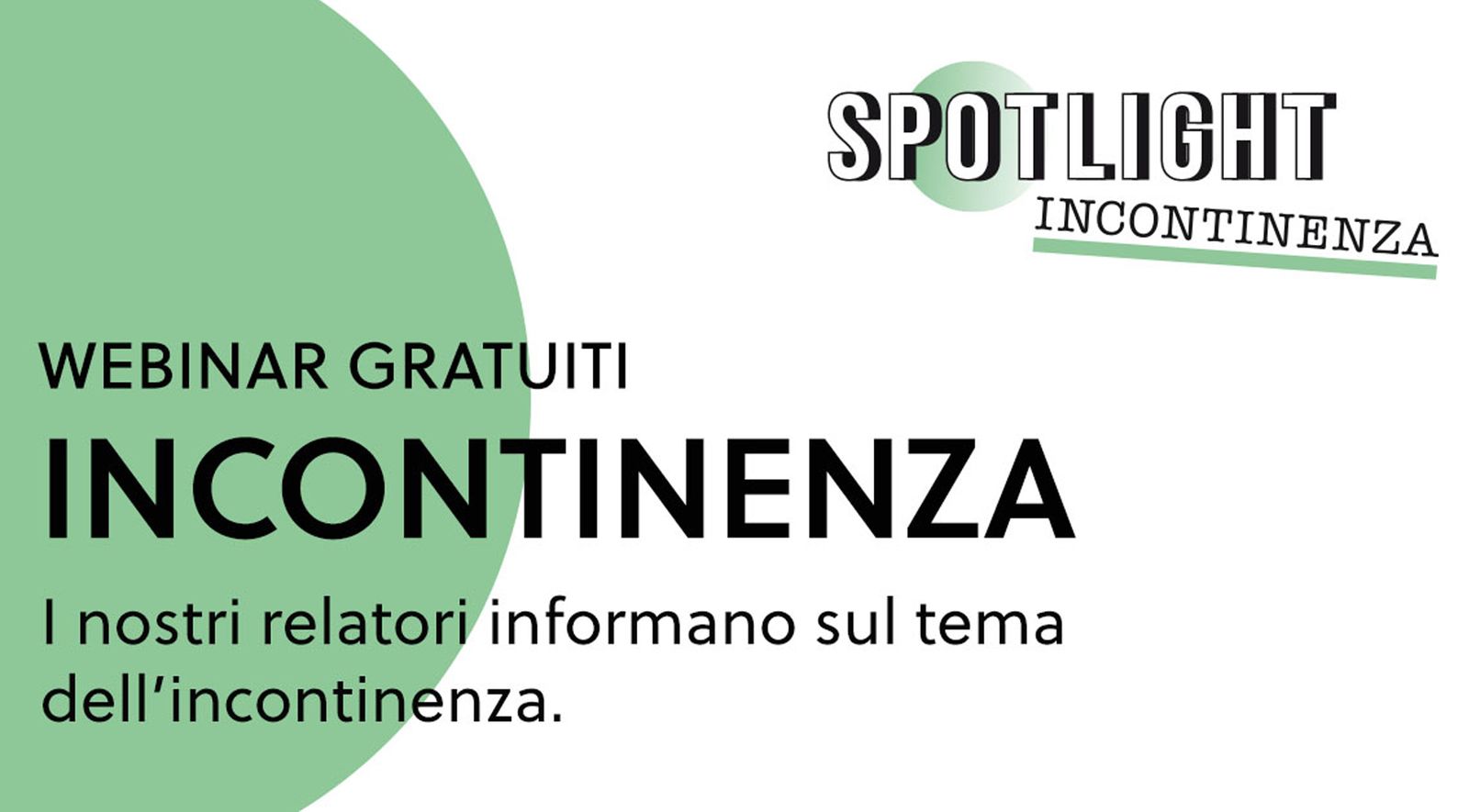 Webinar sul tema „Incontinenza – che fare?” in italiano
